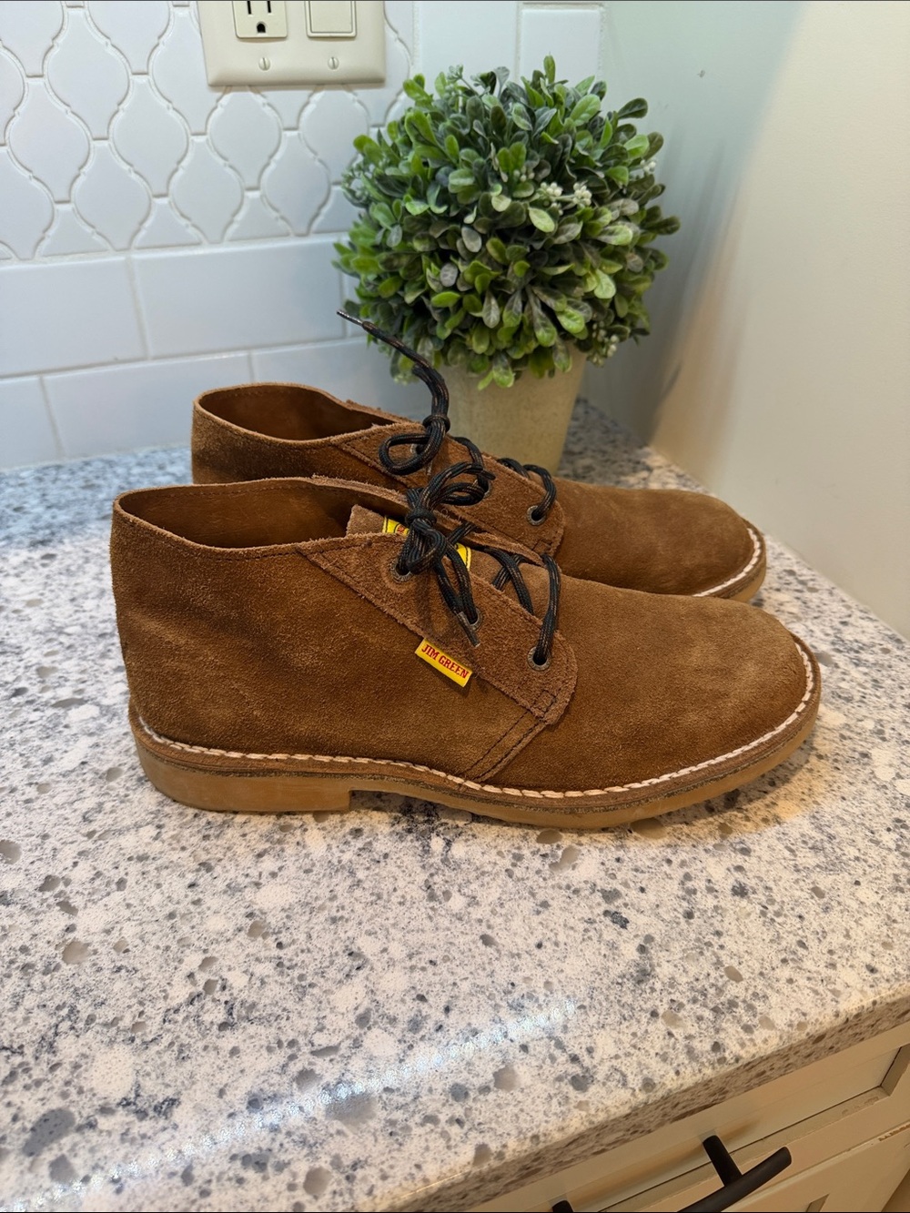 Jim Green Desert Boots Mens Size 12 Brown Suede Chukka Ankle Casual